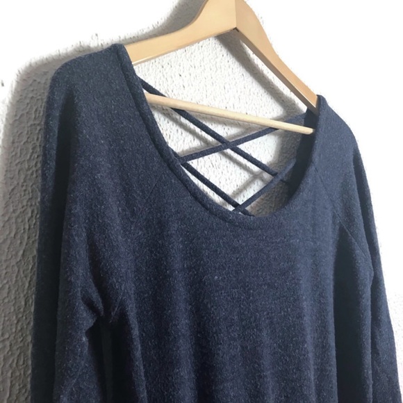 Chaser Strappy Back Loungewear Long Sleeve Dress Small - Picture 2 of 6